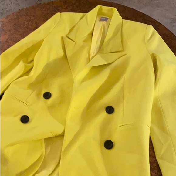 ASOS bright yellow double breasted Mansy jacket - Picture 7 of 12